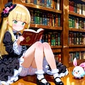 今日のゴスロリ 0719 in 図書館 2枚目