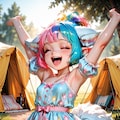 9枚）あくびをするケモ耳エルフさん 9枚目