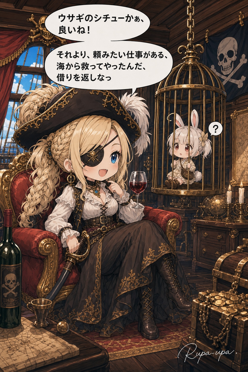 🐰うさぴょんの冒険【第9話】～船長の企み～