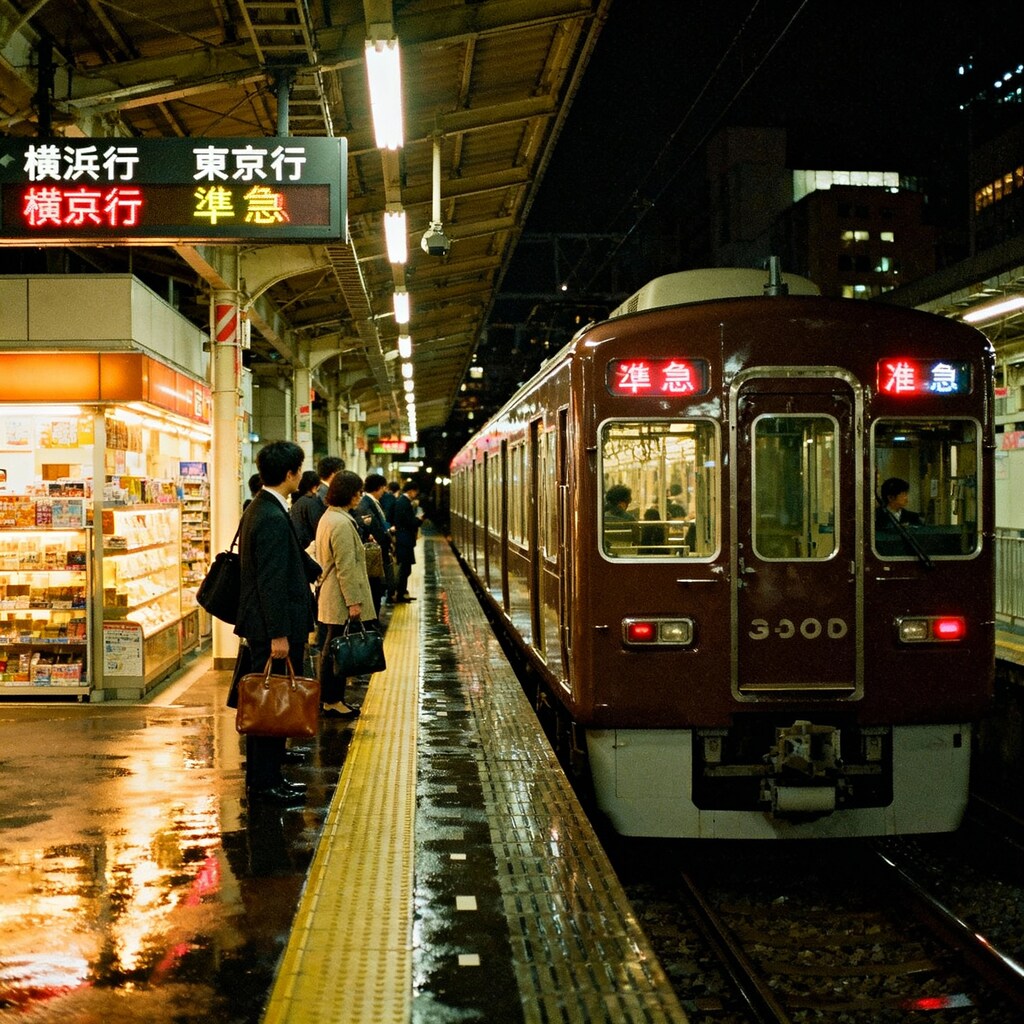 東京行準急電車（レトロな阪急電車）