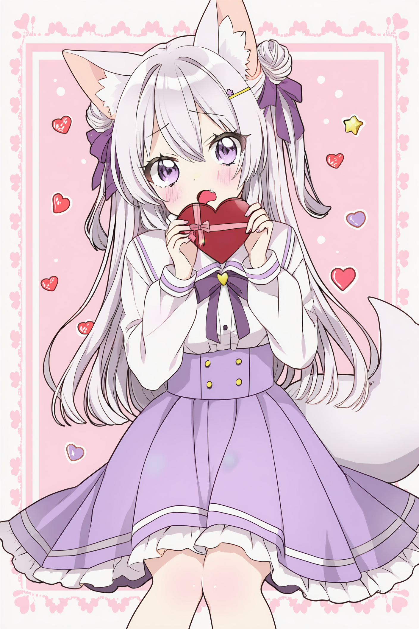 バレンタインデーのケモミミさん