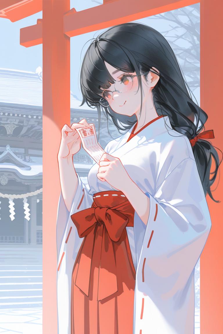 <うちの子ちゃん>神社でアルバイト⛩️ | の人気AIイラスト・グラビア