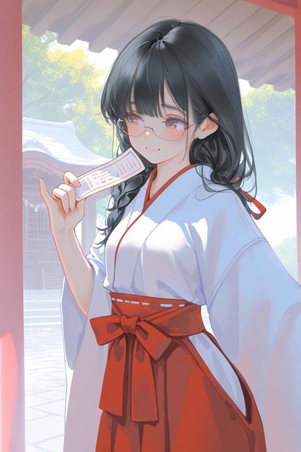 <うちの子ちゃん>神社でアルバイト⛩️