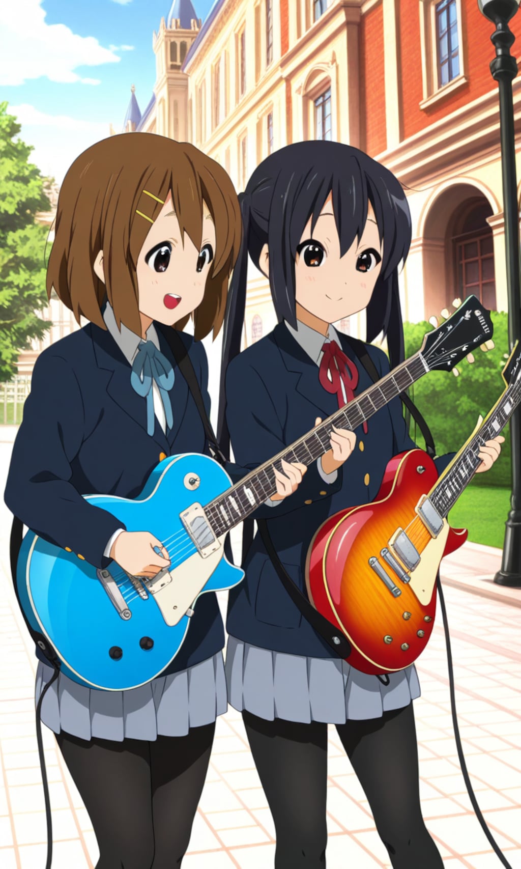 ロンドンで仲良く唯&梓🇬🇧🎸❤️