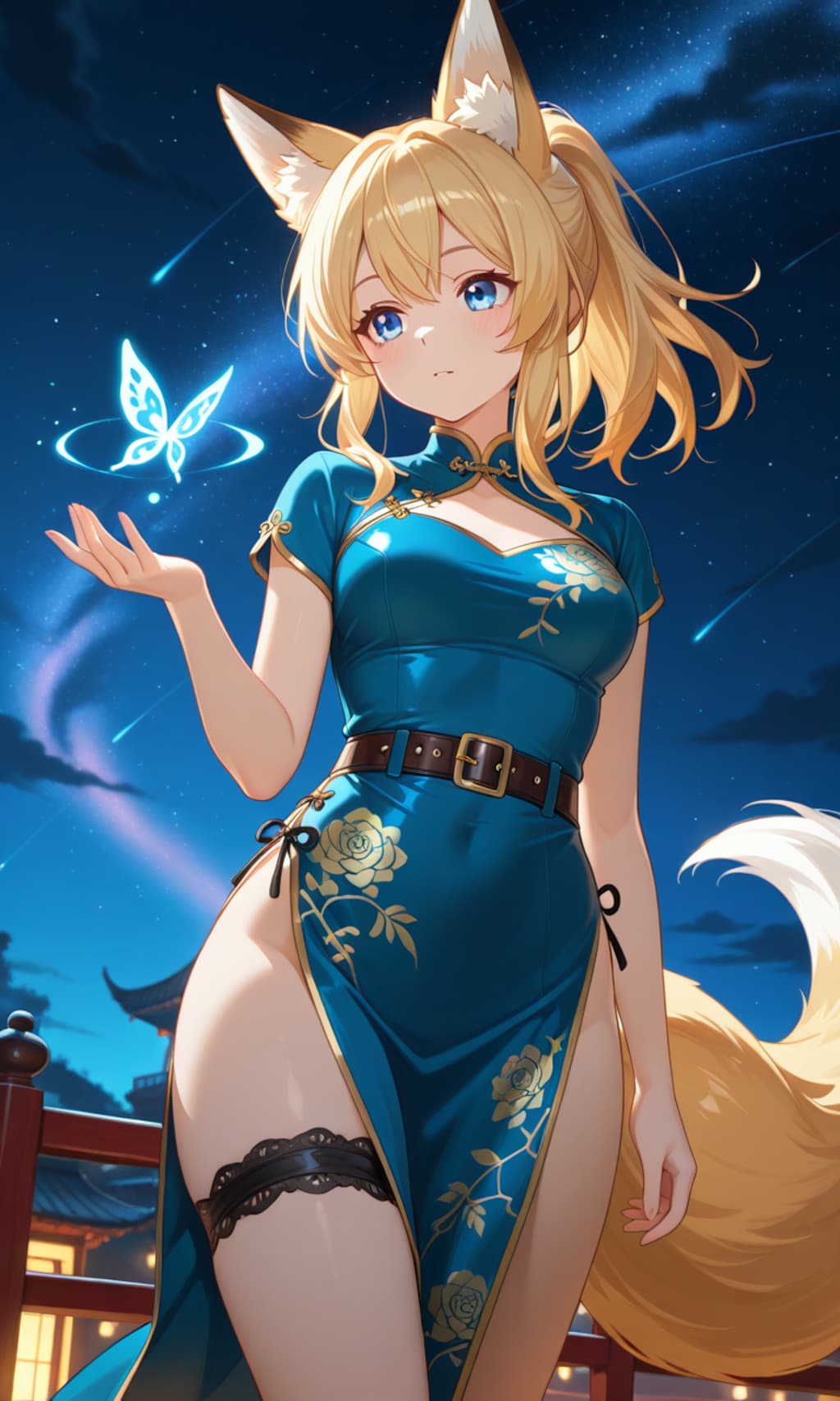 狐の娘と青い蝶