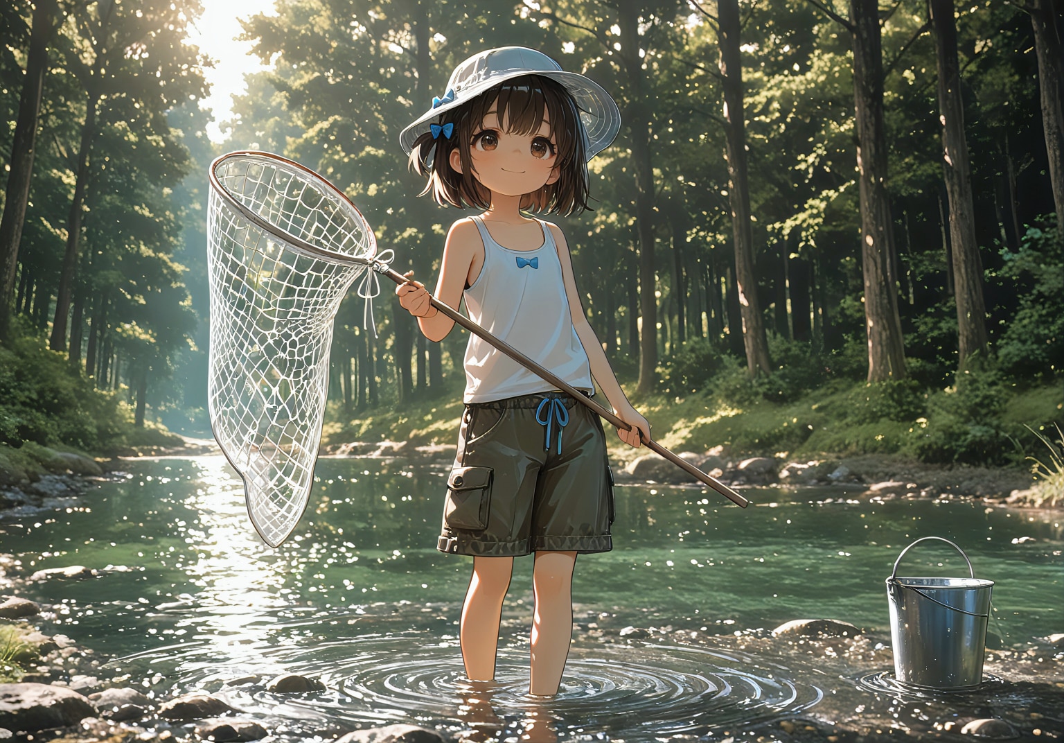 川辺の小さな探検家