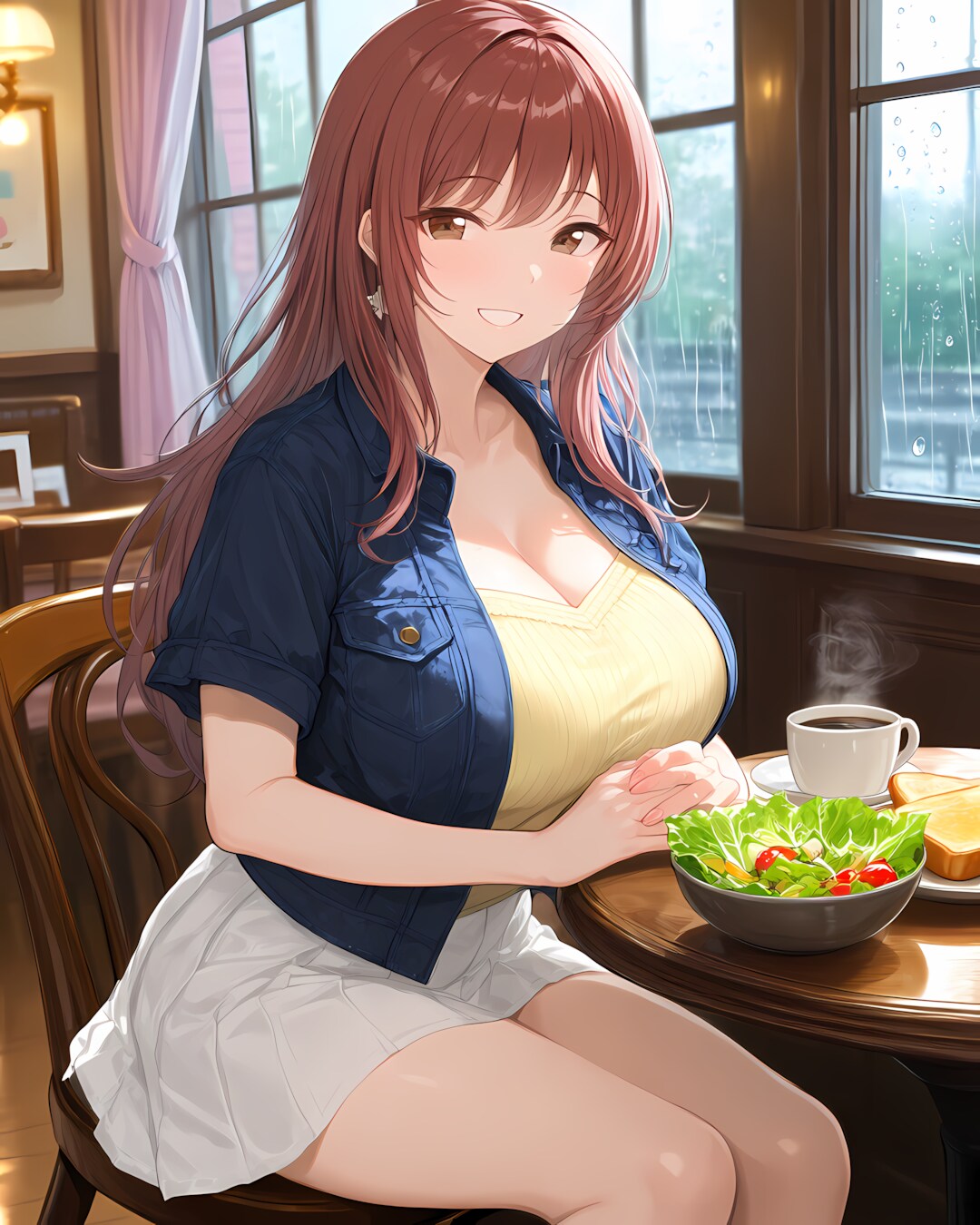 🥗サラダ記念日の朝、ノノカと駅前喫茶でモーニング❤️