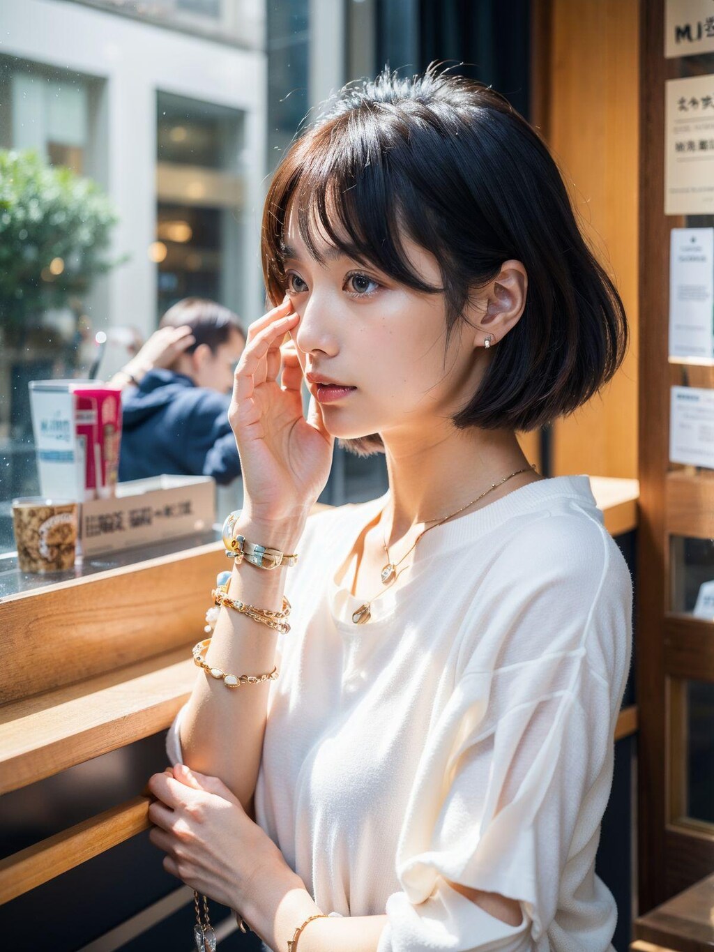 美女と喫茶店で待ち合わせ