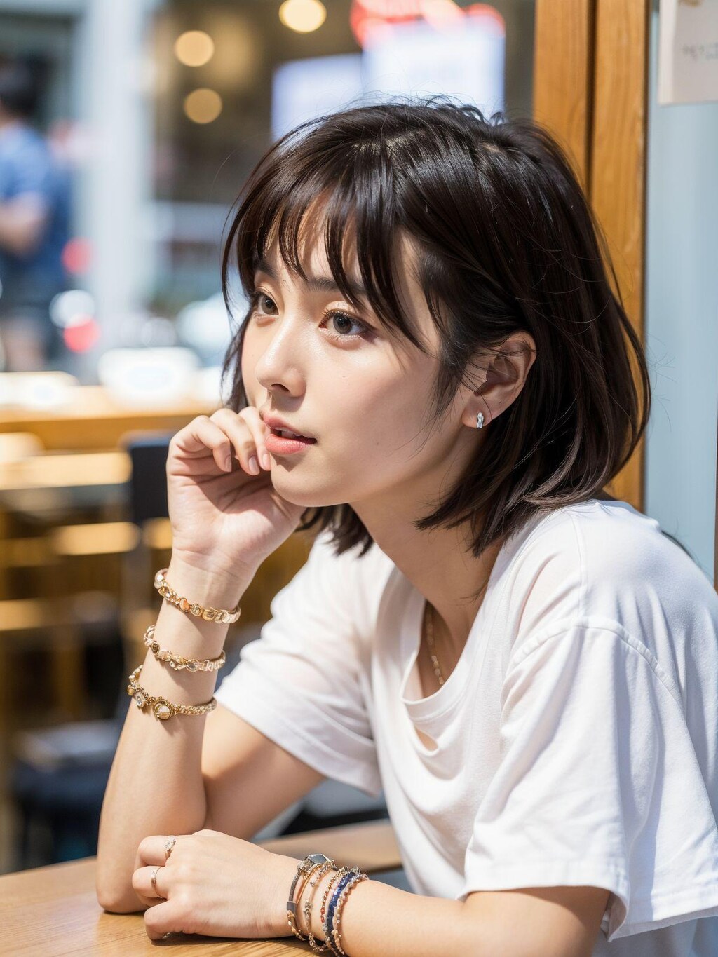 美女と喫茶店で待ち合わせ