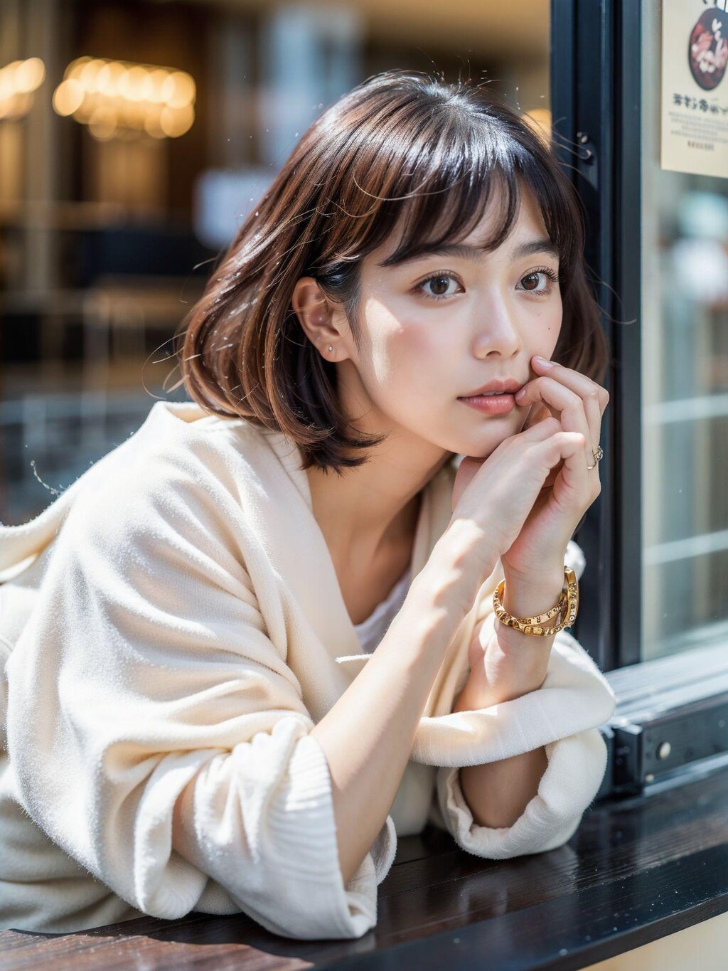 美女と喫茶店で待ち合わせ