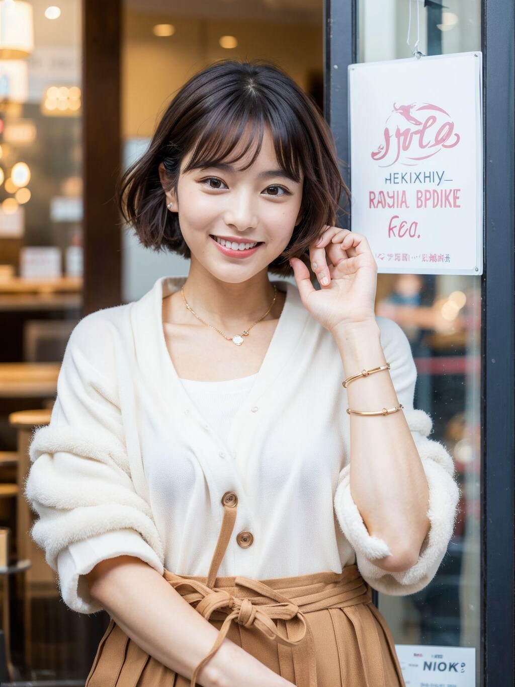 美女と喫茶店で待ち合わせ