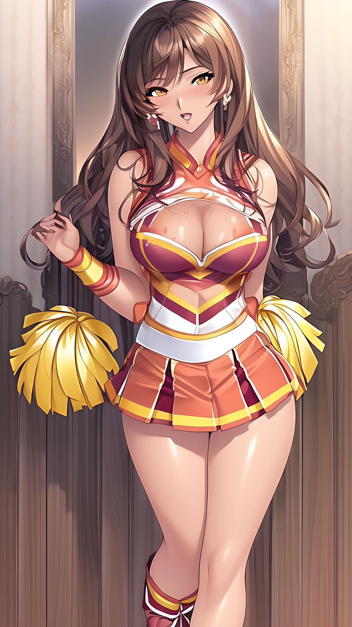 褐色チアガール