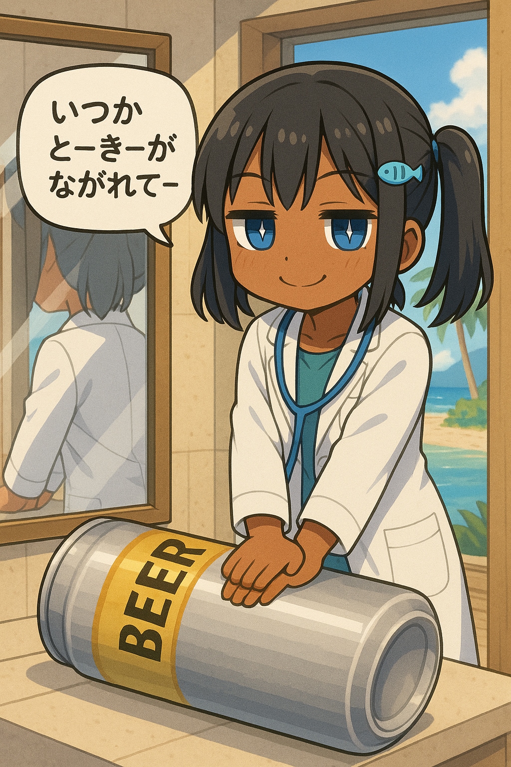 ドラえもんの歌で心臓マッサージをするこなつちゃん