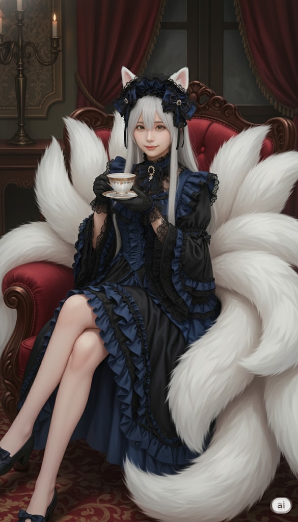 九尾のゴスロリ | の人気AIイラスト・グラビア
