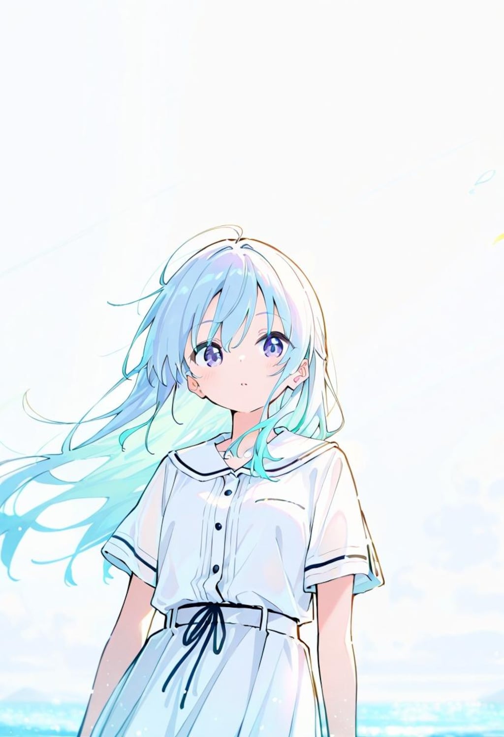 青髪の彼女