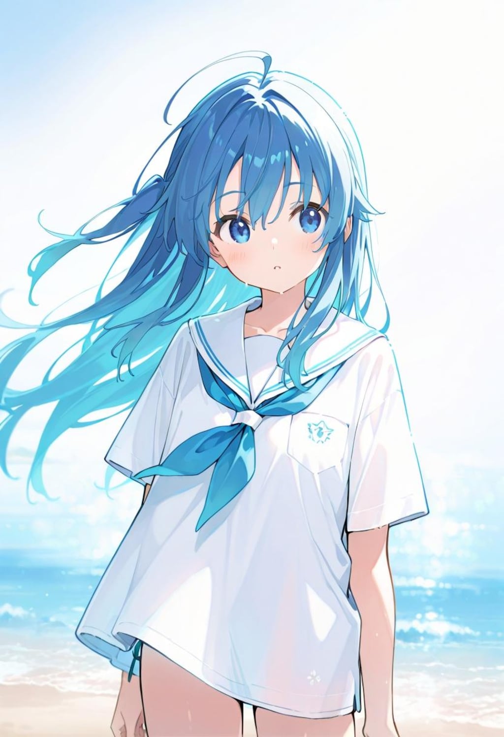 青髪の彼女