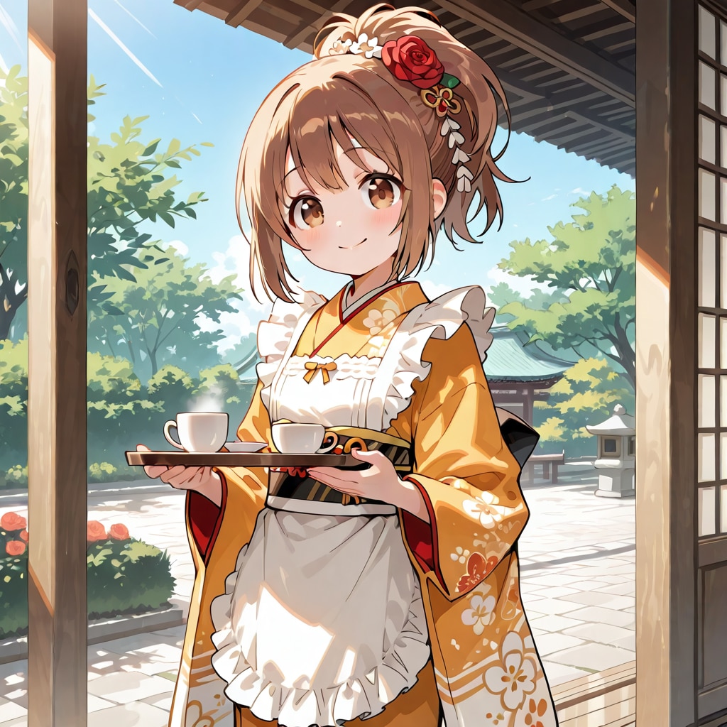 和メイドカフェ　野薔薇ちゃん | の人気AIイラスト・グラビア