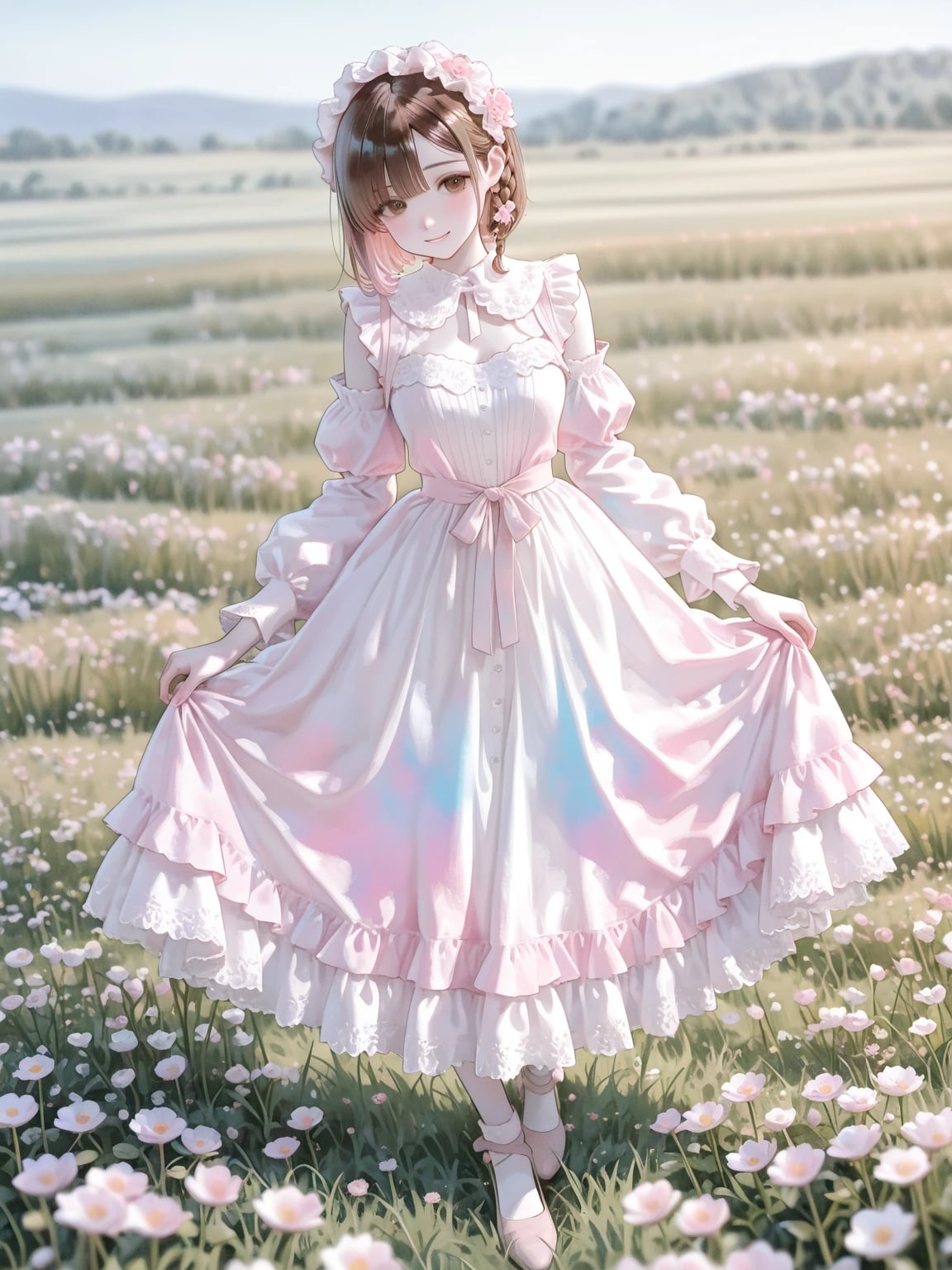 早速着てみたフリフリフリル
