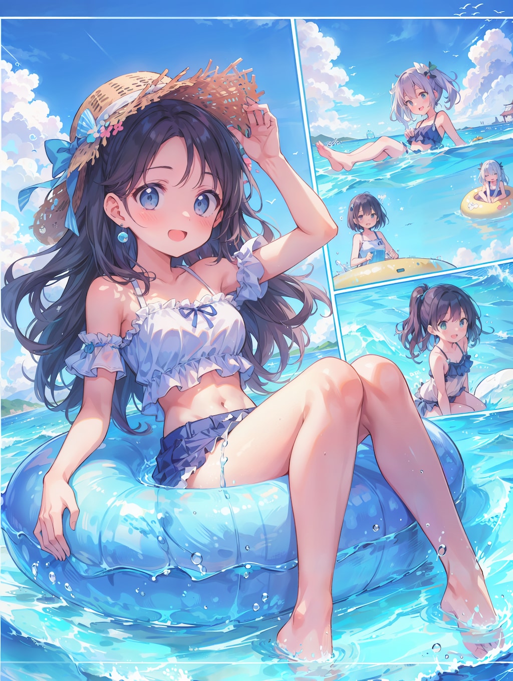 海を楽しむ少女達