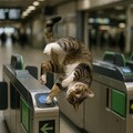 駅の改札にいる猫 6枚目