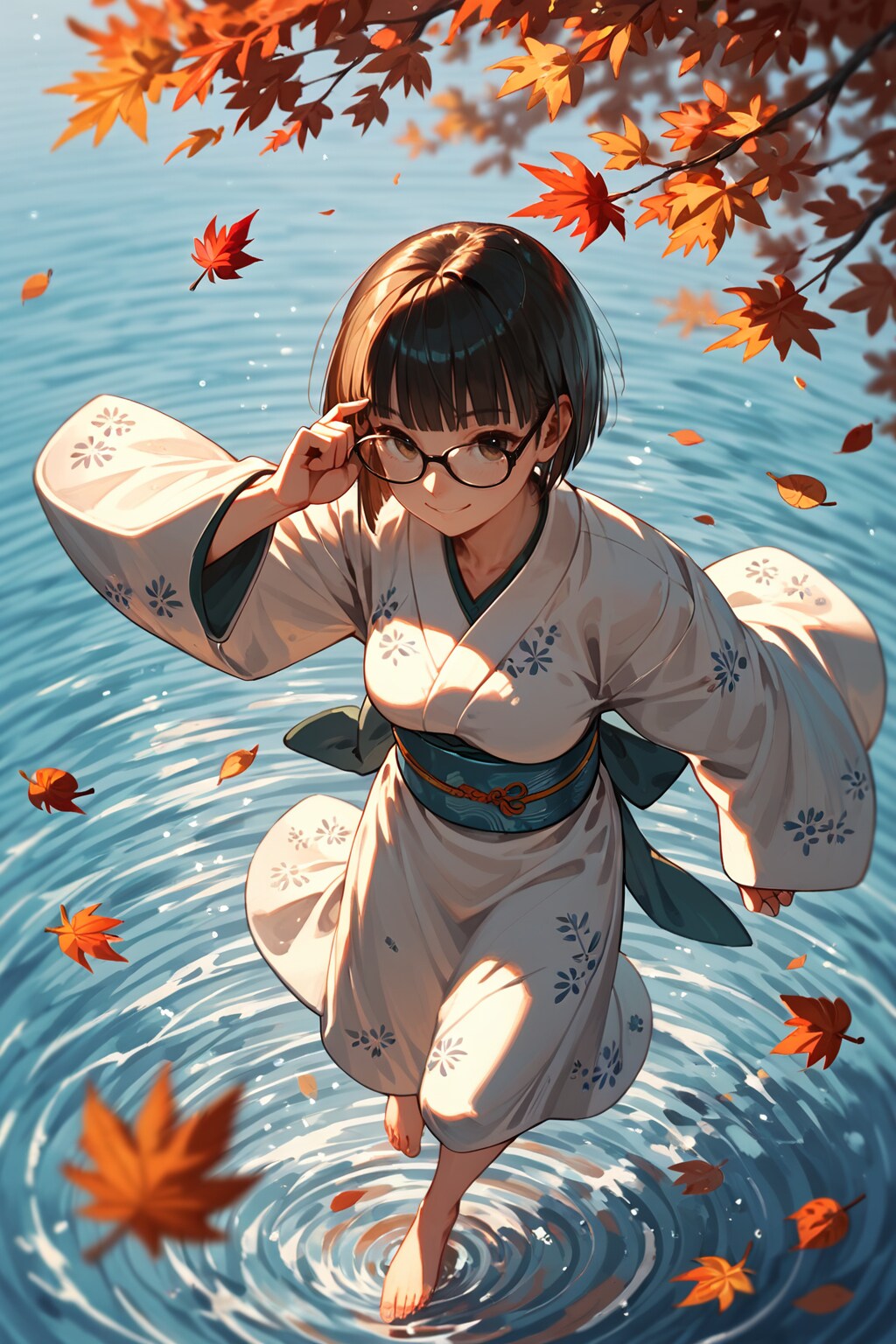 紅葉と波紋 | の人気AIイラスト・グラビア