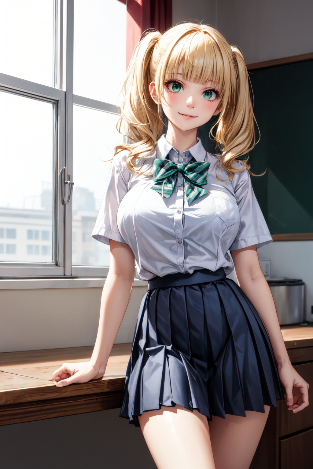 金髪ツインテJK