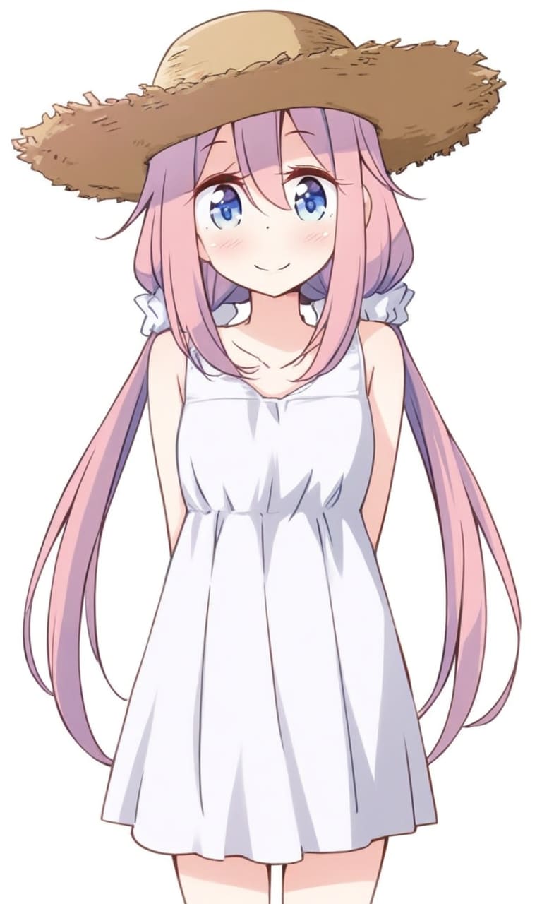 各務原なでしこ 麦わら帽子とワンピース