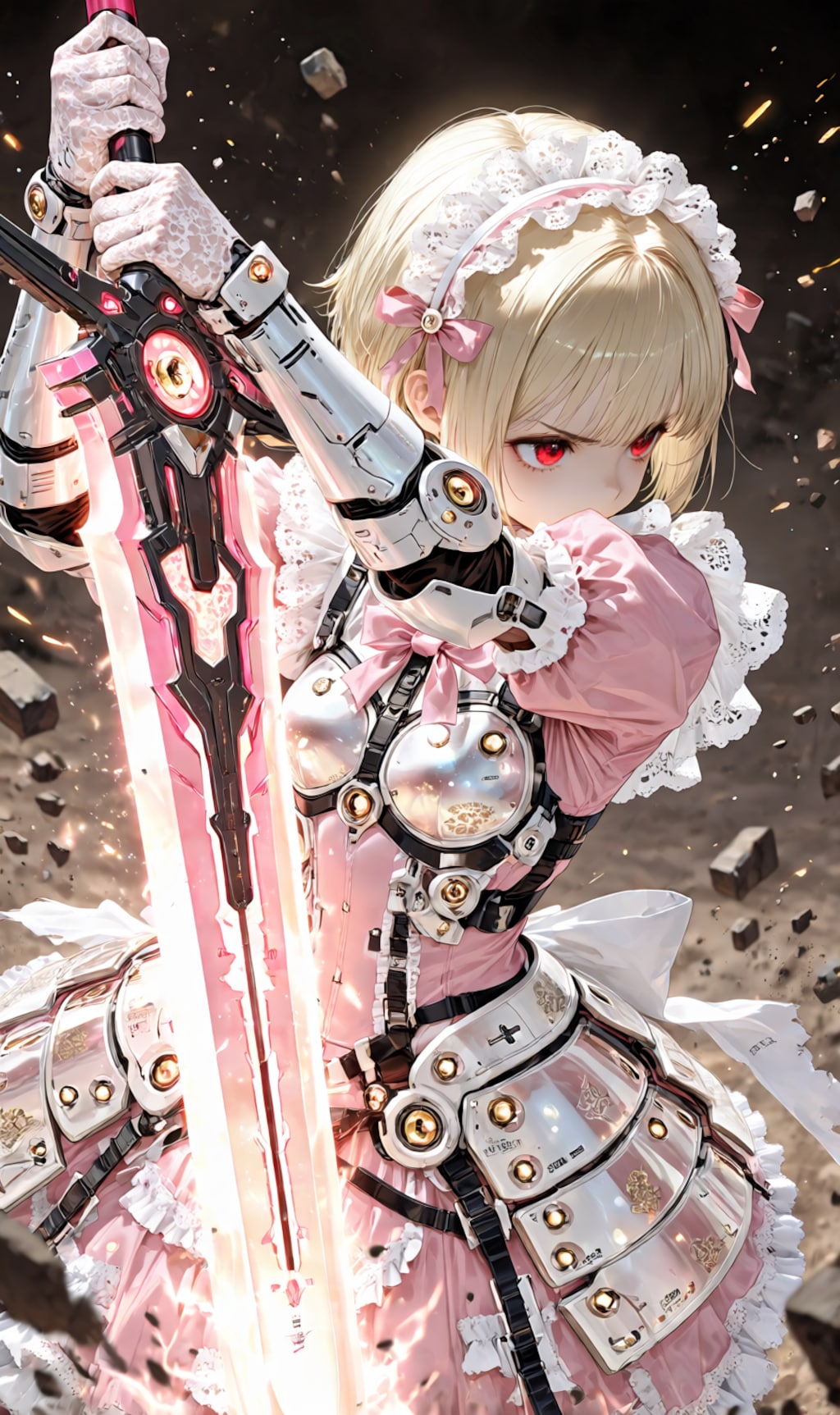 Armored Maid candy-pink