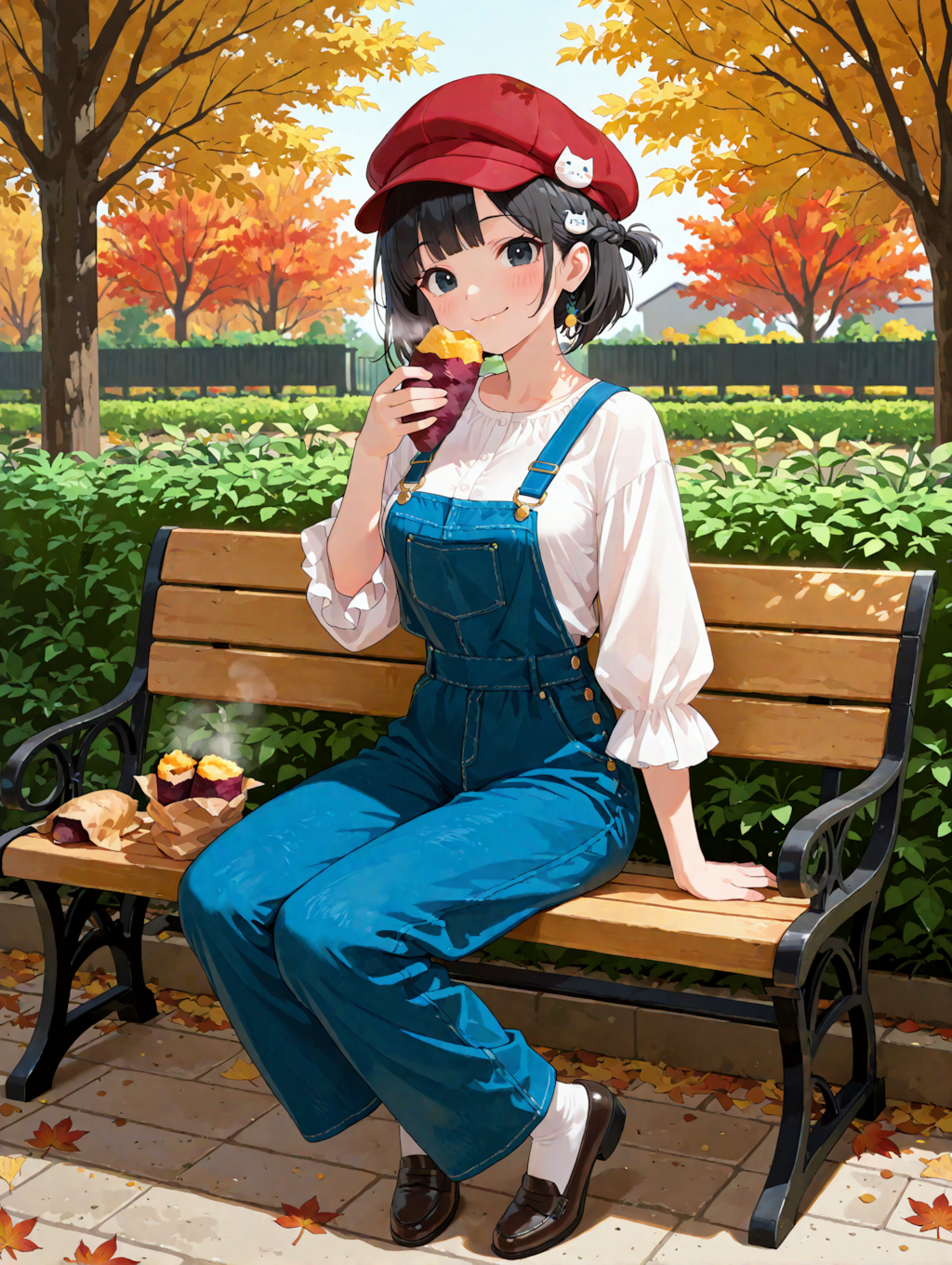 焼き芋を食べる凜猫ちゃん