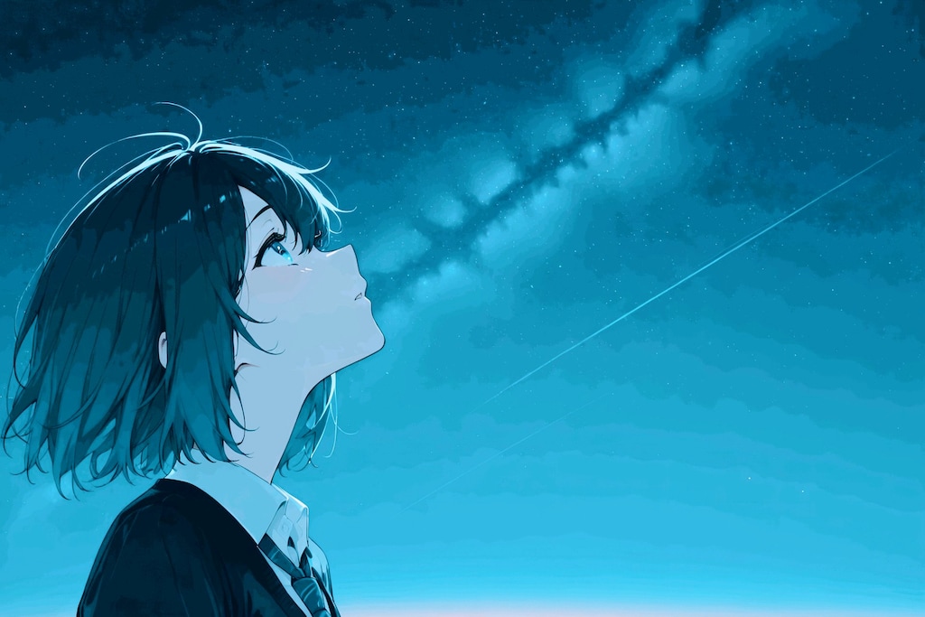 星を見上げる