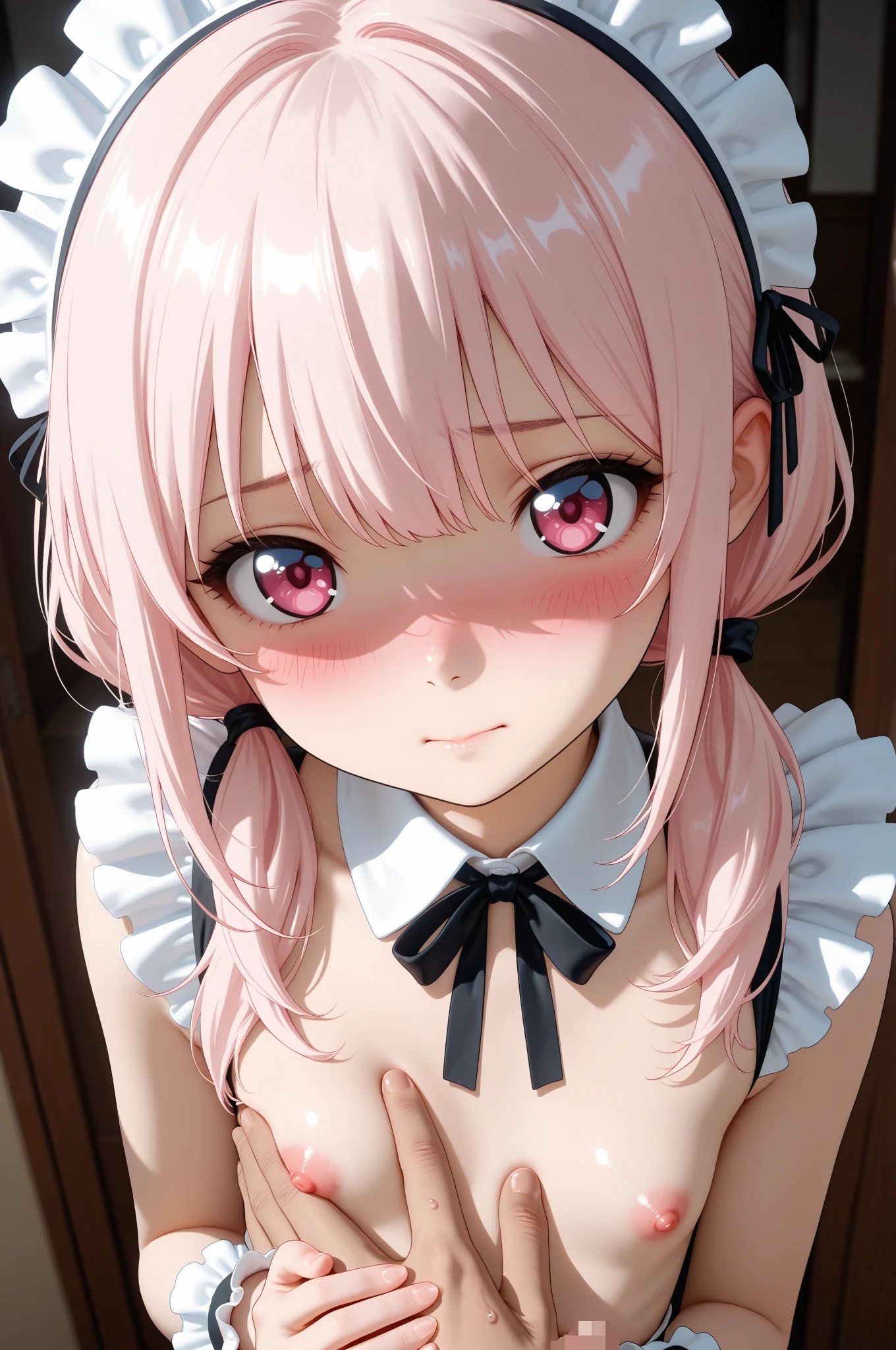 Petite Pink Pressure: The Small-Chested Maid’s Dedicated Squeeze
