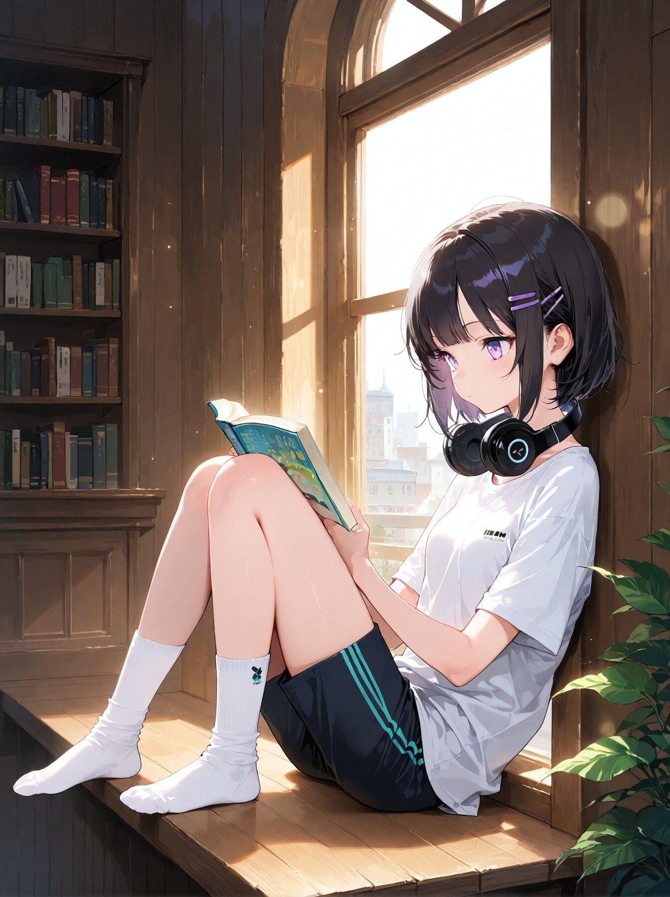 窓辺で読書 - 休日の一コマ - | の人気AIイラスト・グラビア