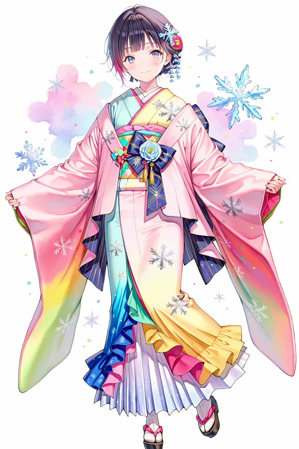 晴れ着(QILIN)(2) | の人気AIイラスト・グラビア