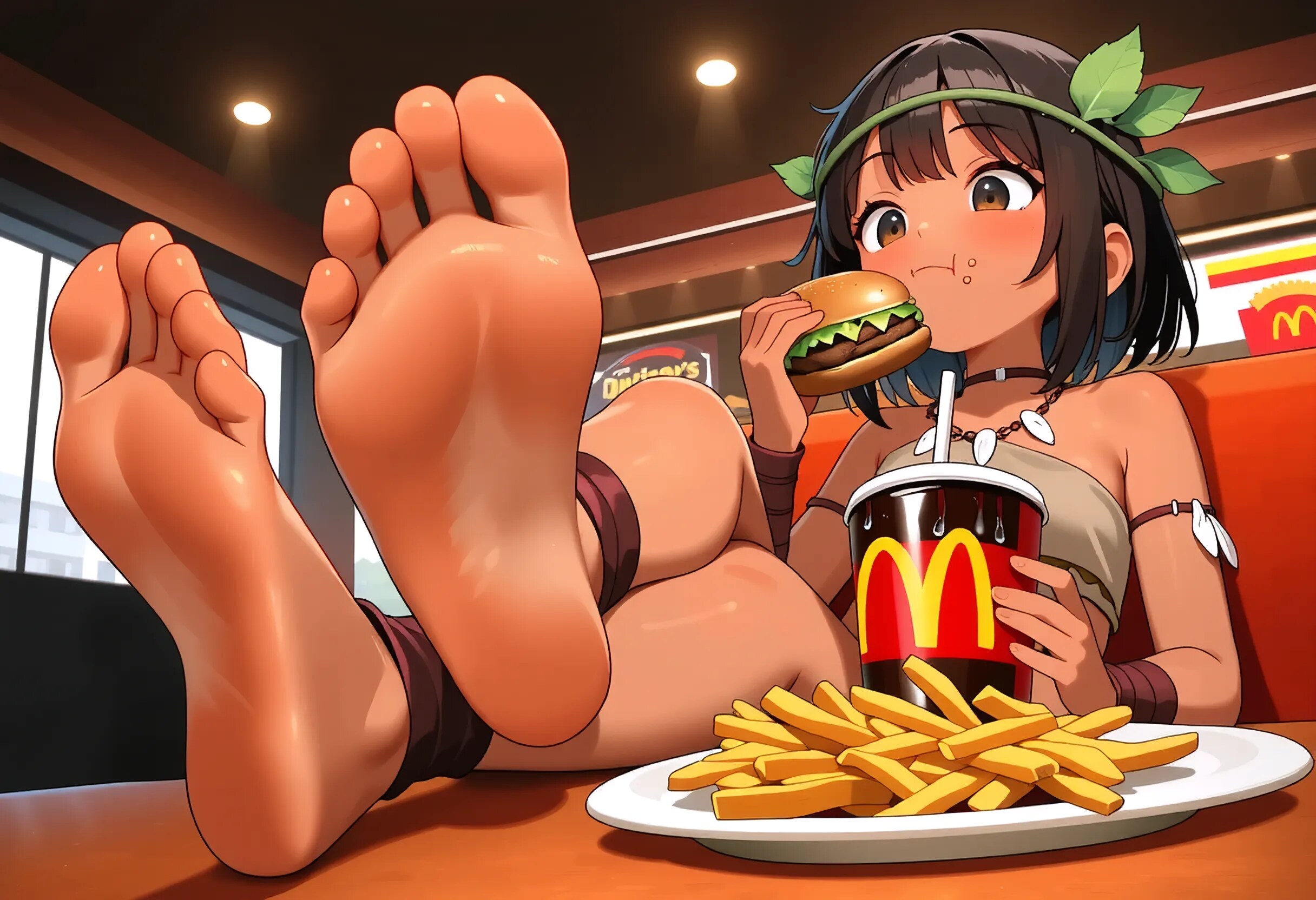 部族娘、マック堕ち