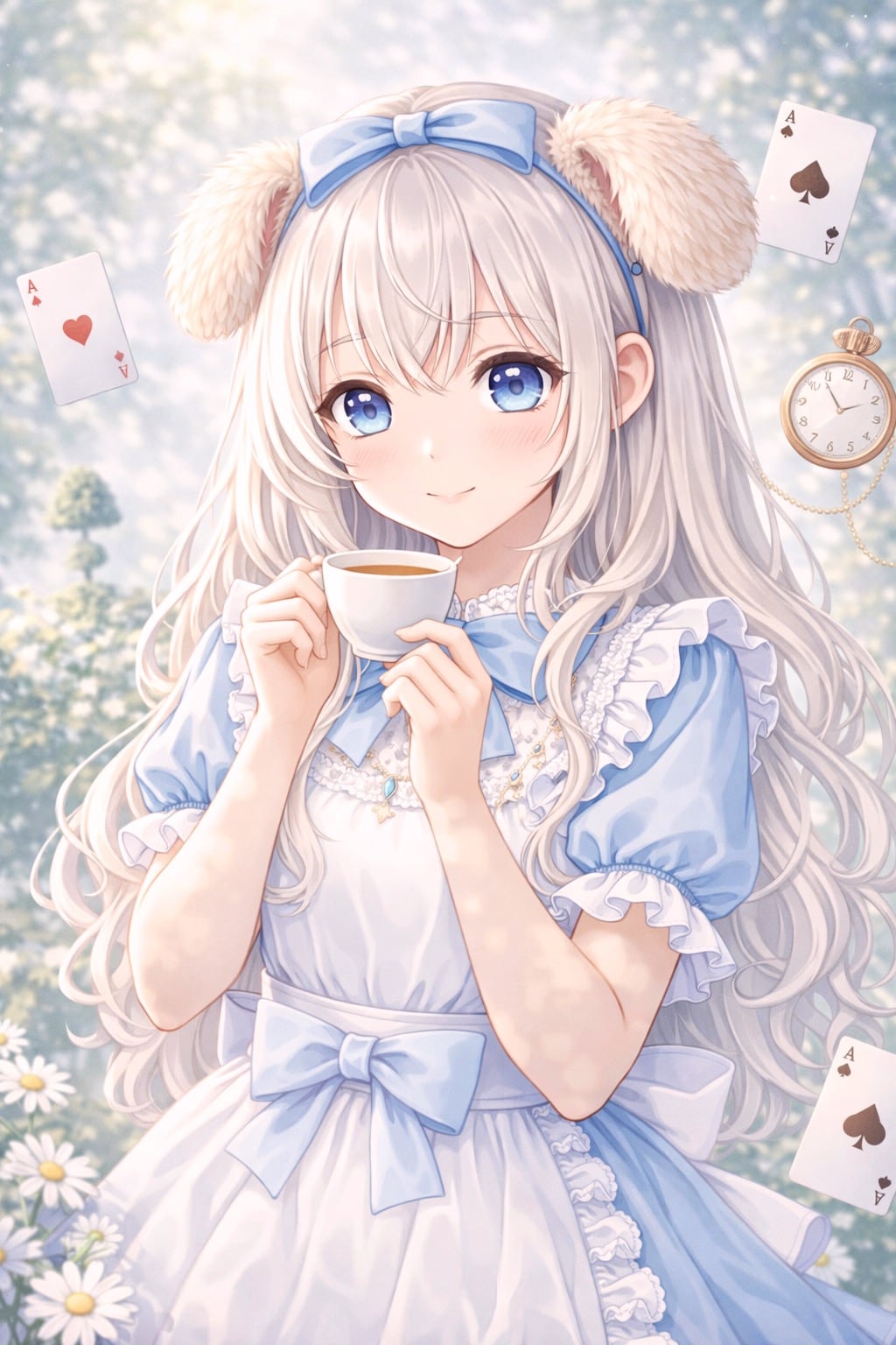 紅茶とアリスと、迷い込んだ午後 | の人気AIイラスト・グラビア