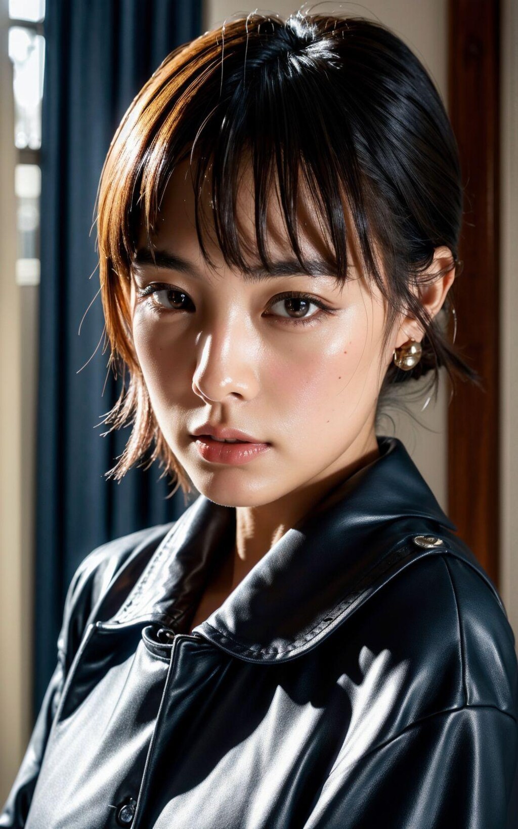 美女にはシックなコートが似合う