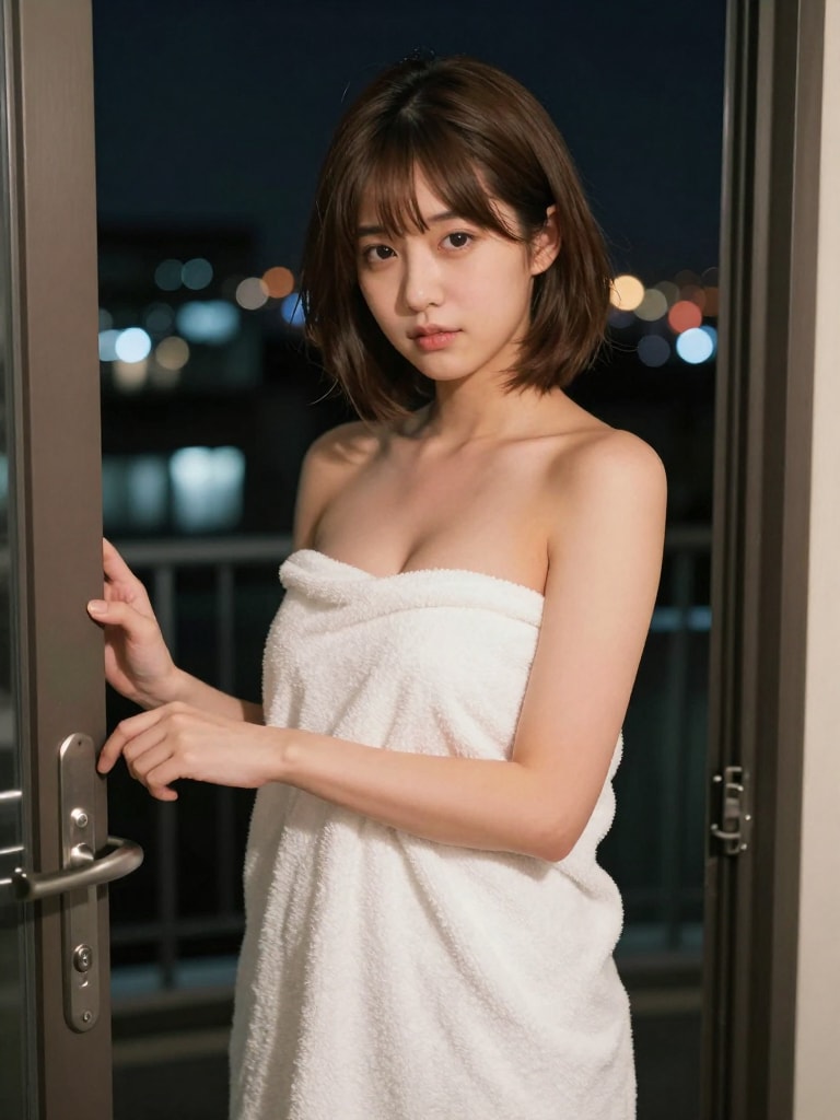 隣の女性がお風呂借りにきた
