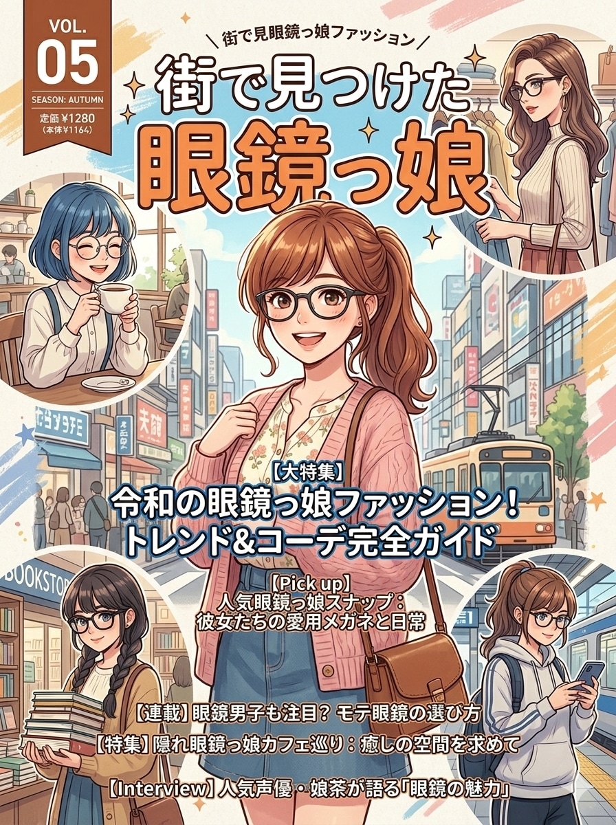 街で見つけた眼鏡っ娘