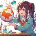 [Dalleさんで]○ートボールを作る女の子[ヂャートボール] 2枚目