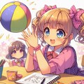 [Dalleさんで]○ートボールを作る女の子[ヂャートボール] 3枚目