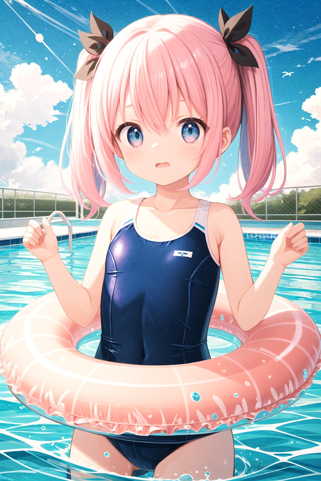 プールで遊ぶFROST花音ちゃん