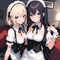 2人いちゃいちゃなかよし♪メイド(百合な関係？)♡（12枚） 12枚目