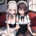2人いちゃいちゃなかよし♪メイド(百合な関係？)♡（12枚） 11枚目