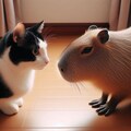 猫VSカピバラ 2枚目