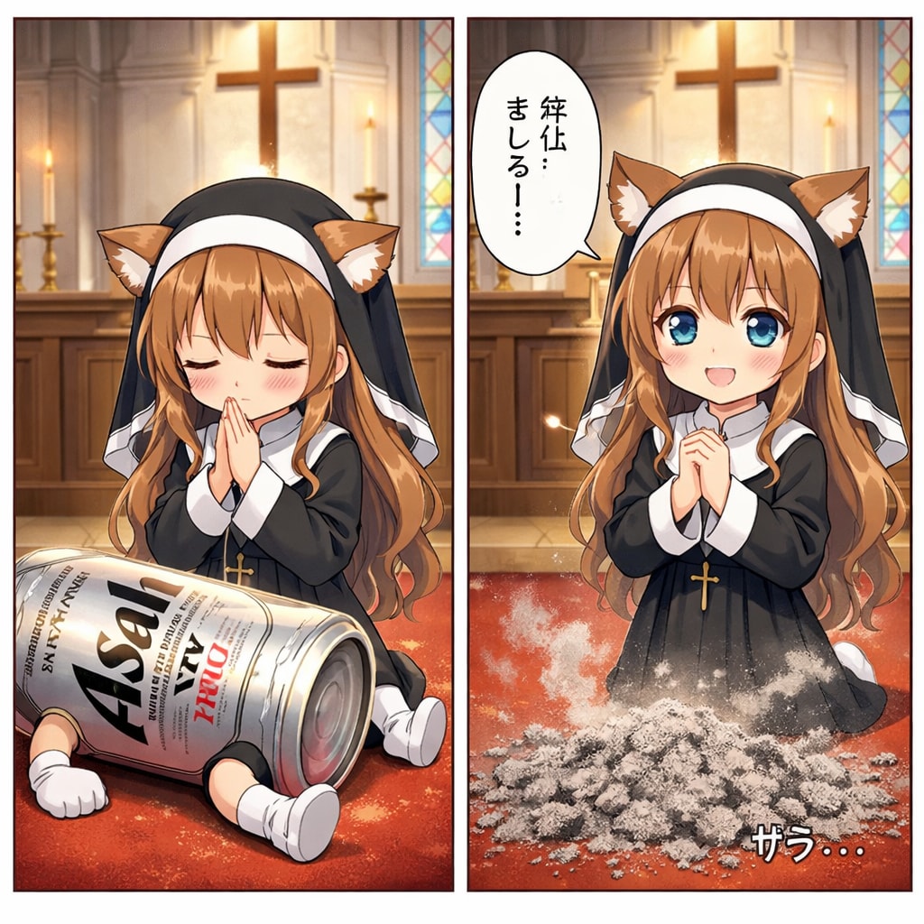 ささやきーいのりーえいしょうーねんじろ！な小さな女の子