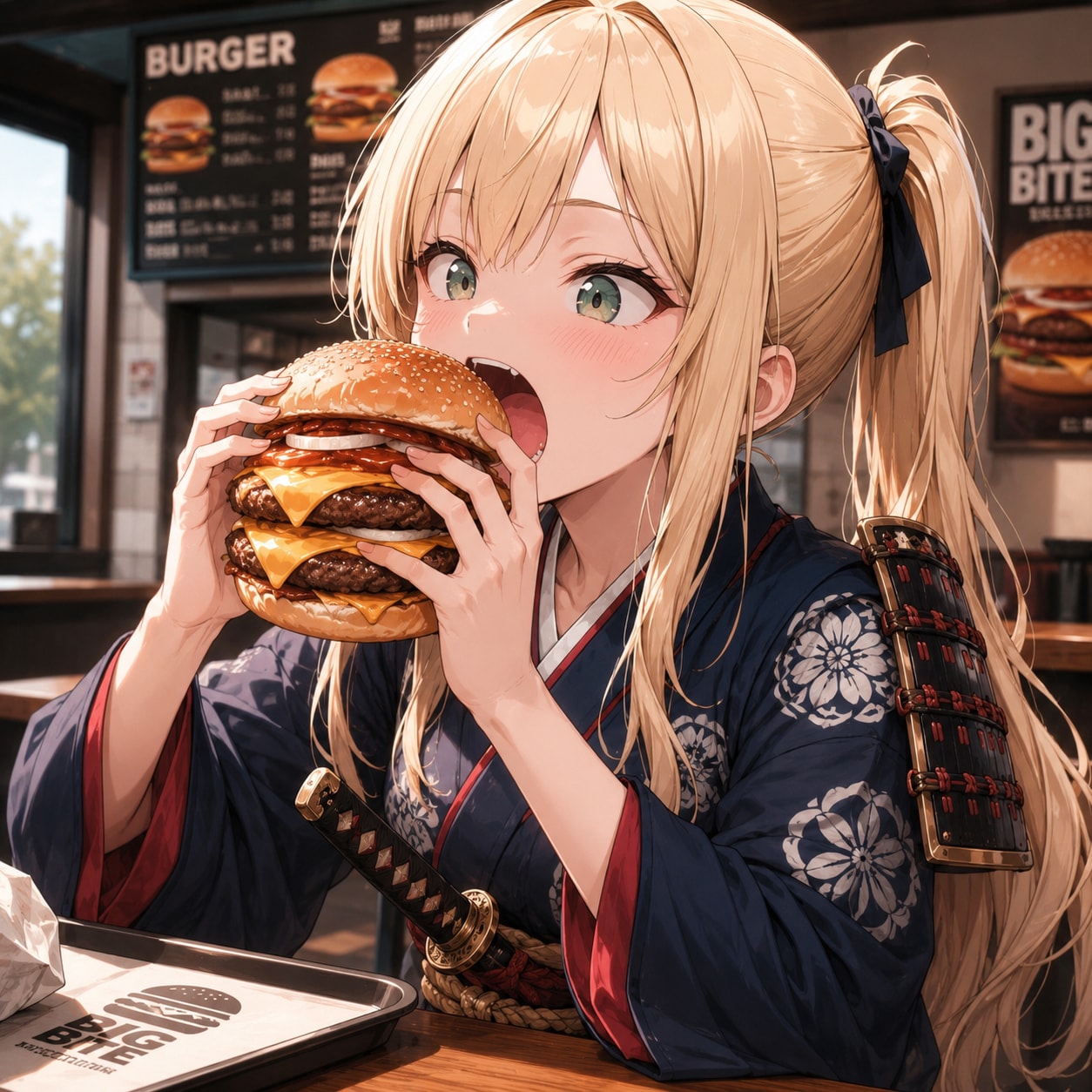 侍のバーガー