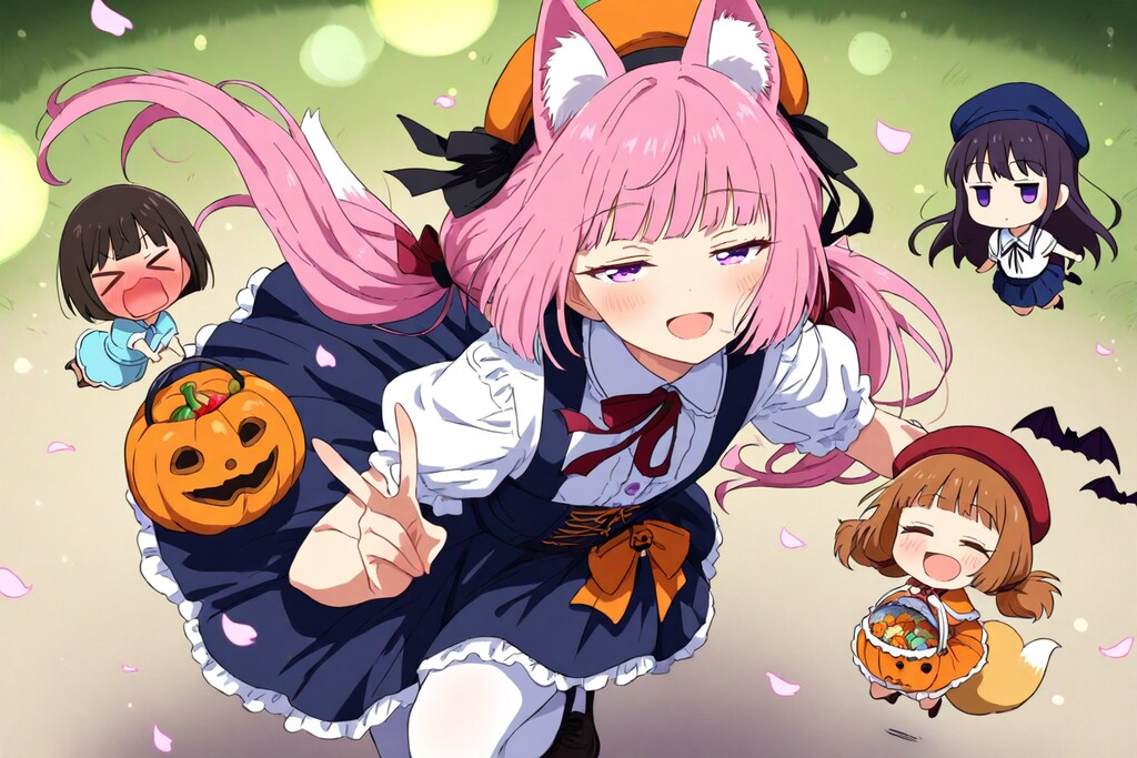 『飛んだり跳ねたりハロウィンモチーフ_2』。