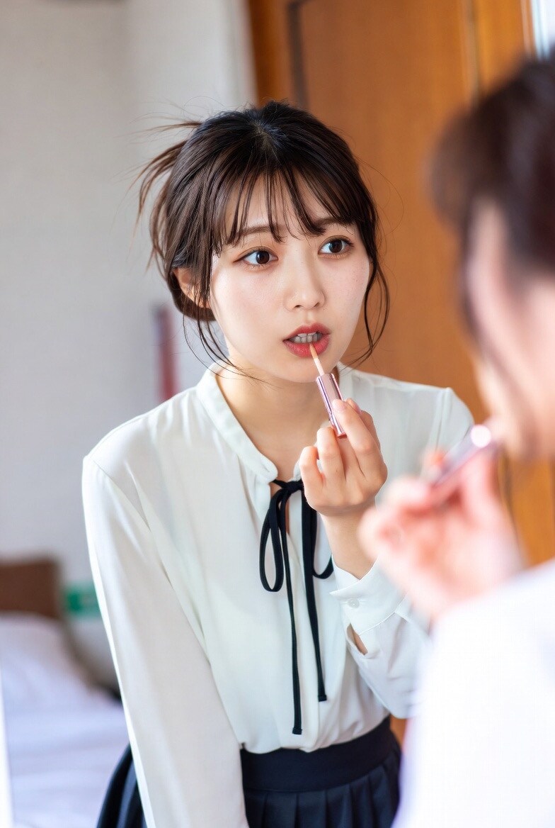 出勤前の女の子