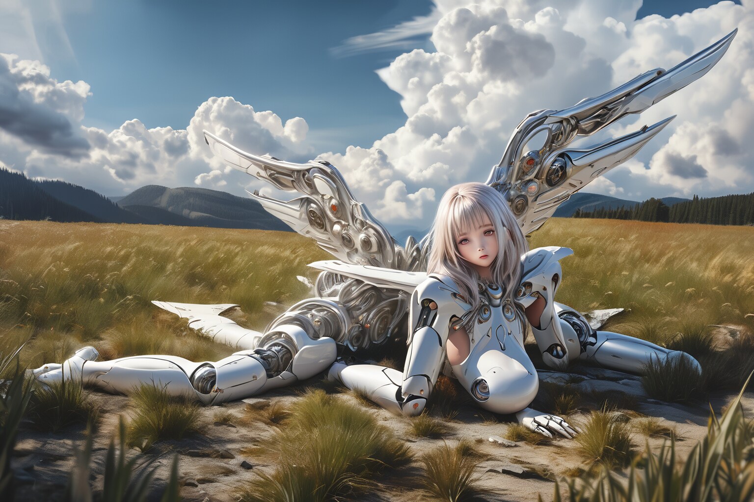 機械仕掛けの天使 着地失敗 | の人気AIイラスト・グラビア