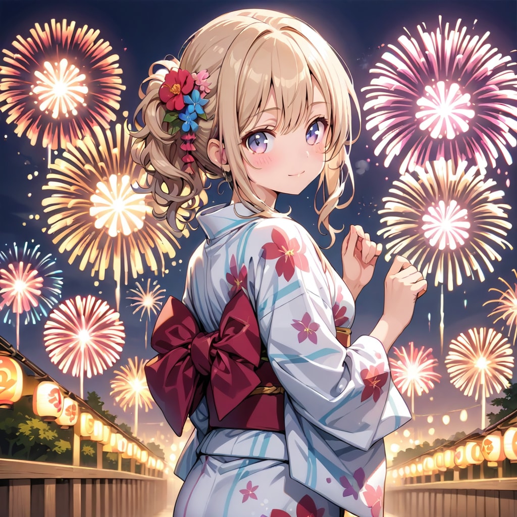 花火と人妻 | の人気AIイラスト・グラビア